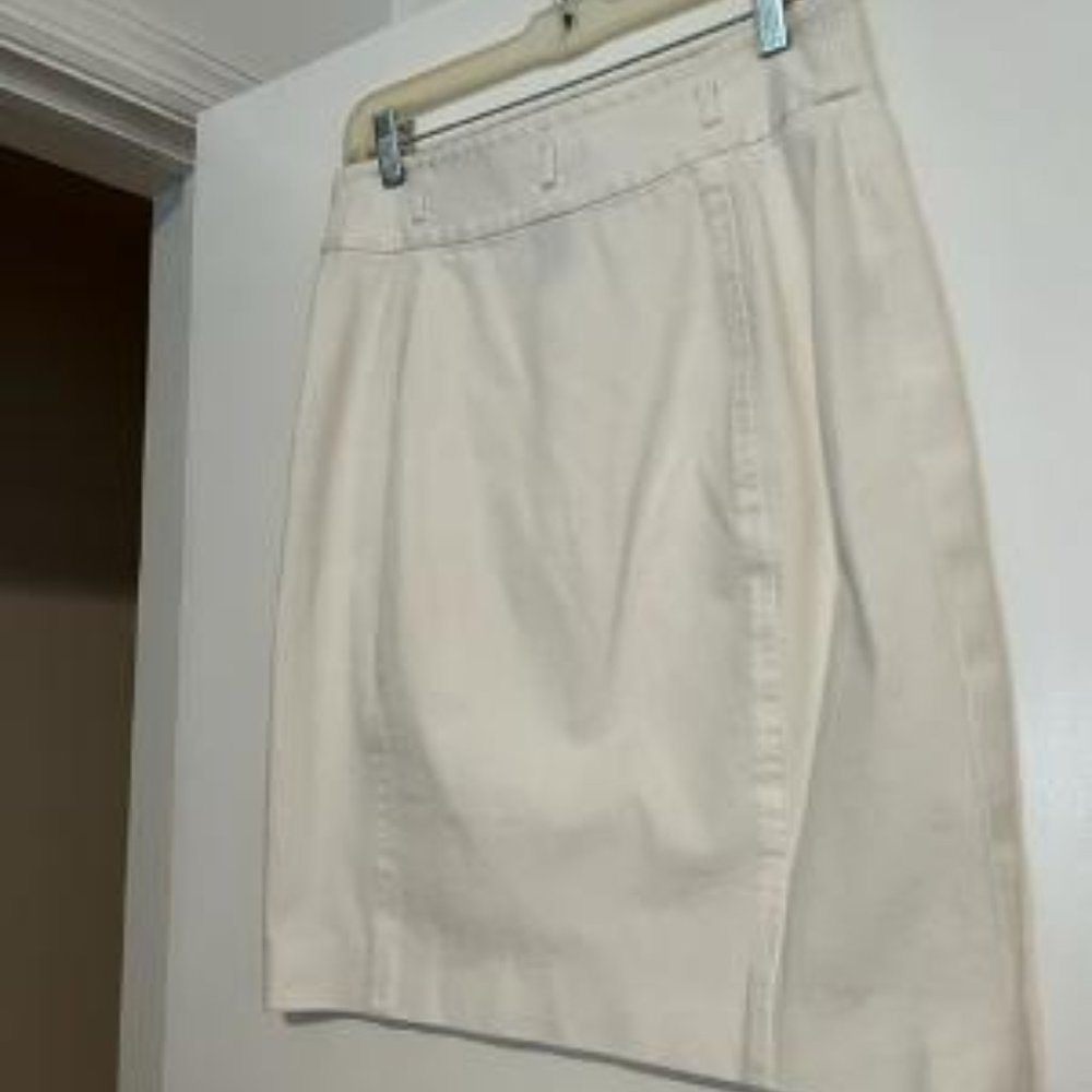 Ralph Lauren White Denim Skirt, Size 6
